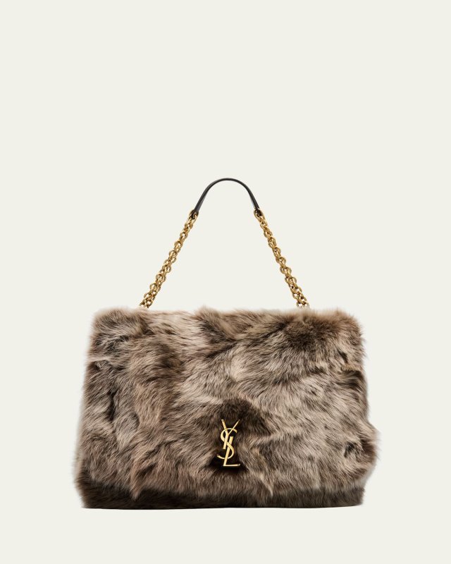 Jamie 4.3 Large YSL Shearling Shoulder Bag